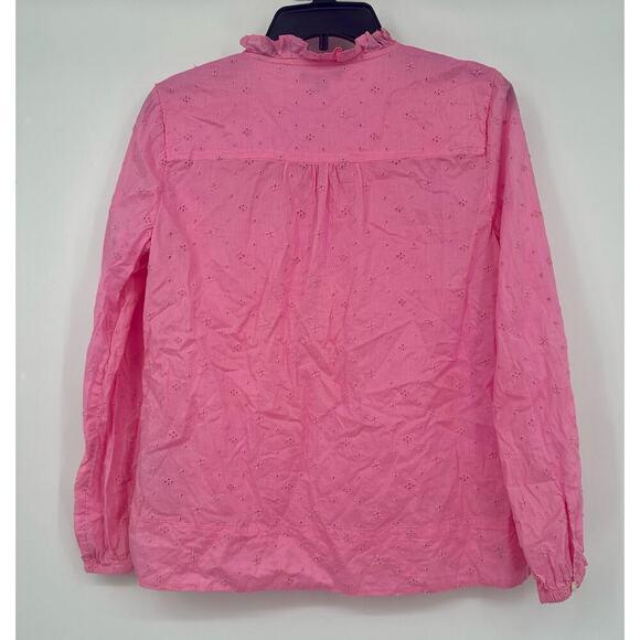 J. Crew Long-sleeve ruffle shirt in floral eyelet - Picture 7 of 9